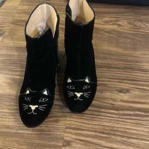 Charlotte Olympia “puss in boots” ankle boots really cute well loved